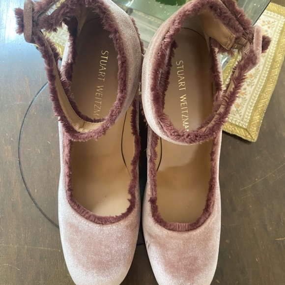 Stuart Weitzman Rose Pink Block Heel - Picture 3 of 11